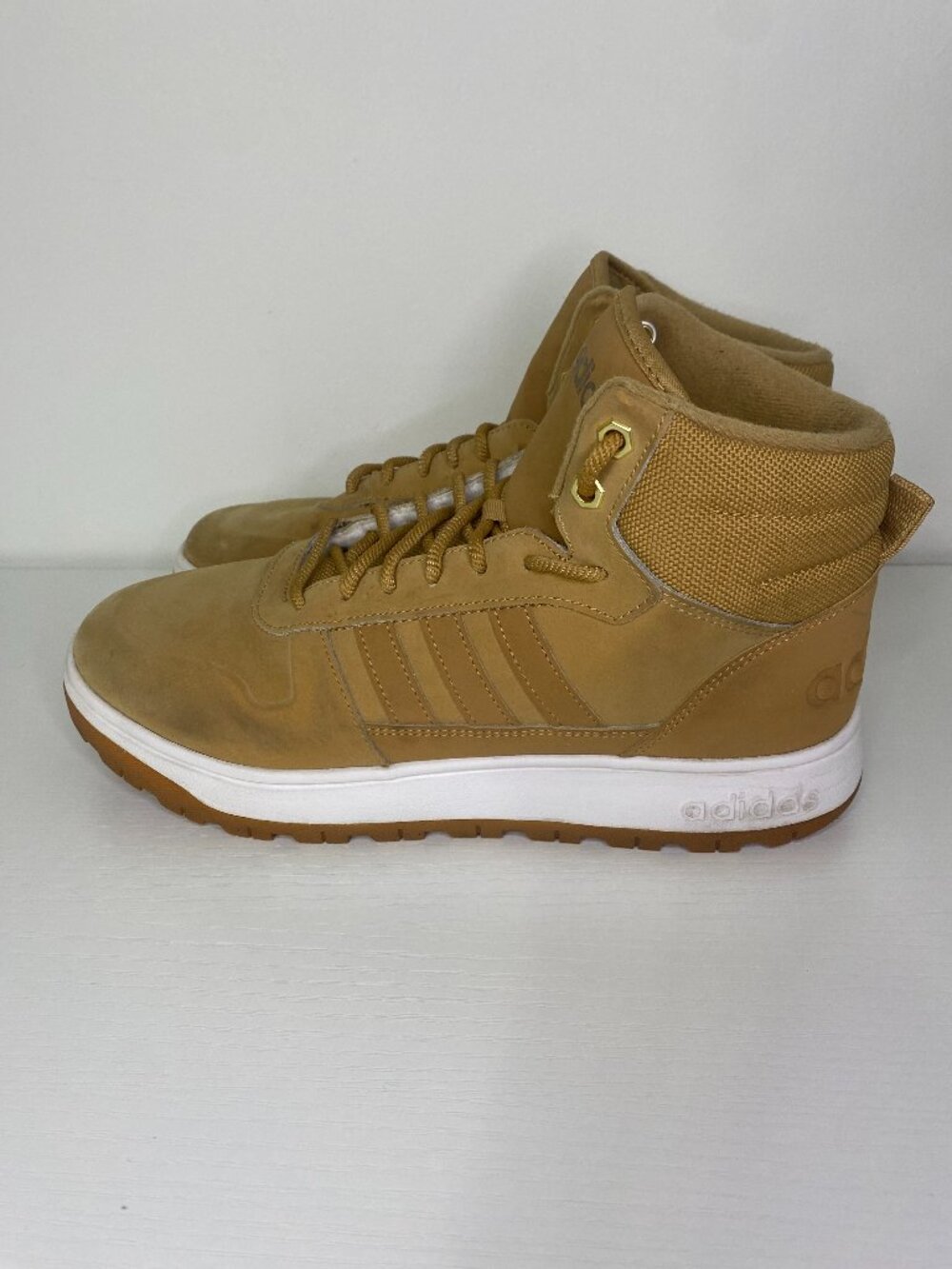 Adidas Mens Blizarre FW6782 Beige White Lace-Up Ankle Boots Size 9